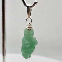 Load image into Gallery viewer, Aventurine Goddess of Willendorf Sterling Silver Pendant |1.38&quot; Long | Green | - PremiumBead Alternate Image 4
