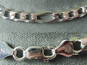 18" Solid Sterling Silver (7mm) 29 Grams! Heavy Figaro Chain 103488(18) - PremiumBead Primary Image 1
