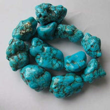 Load image into Gallery viewer, 53x33 to 27x25mm Turquoise Howlite Nugget Bead Strand 110170B - PremiumBead Primary Image 1
