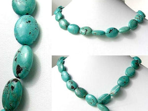 Natural Blue-Green Turquoise Oval Bead Strand - PremiumBead Alternate Image 4