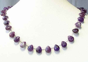 Wild Purple Lepidolite 10x8x4mm Briolette Bead Strand 108938 - PremiumBead Primary Image 1