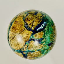 Load image into Gallery viewer, Azurite Malachite Chrysoprase Scry Crystal Round | 60mm | Green/Blue/Brown | 1 Sphere
