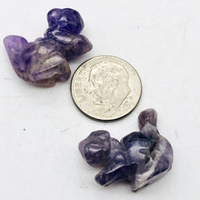 Load image into Gallery viewer, Charming Carved Amethyst Squirrel Figurine | 22x15x10mm | Purple - PremiumBead Alternate Image 10
