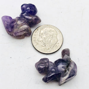 Charming Carved Amethyst Squirrel Figurine | 22x15x10mm | Purple - PremiumBead Alternate Image 10