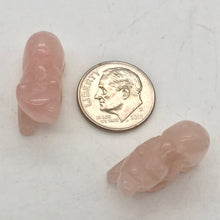 Load image into Gallery viewer, Roar Hand Carved Natural Rose Quartz Bear Figurine | 21x11x8mm | Pink - PremiumBead Alternate Image 7
