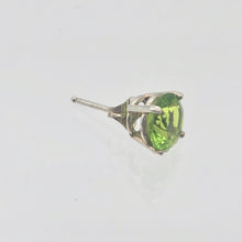 Load image into Gallery viewer, August 7mm Lab Peridot &amp; Sterling Silver Stud Earrings 9780A - PremiumBead Alternate Image 2
