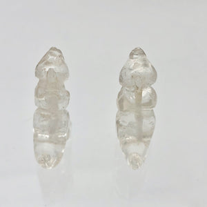 Hand Carved Quartz Tyrannosaurus Rex Figurine | 20x15x7mm | Clear - PremiumBead Alternate Image 10