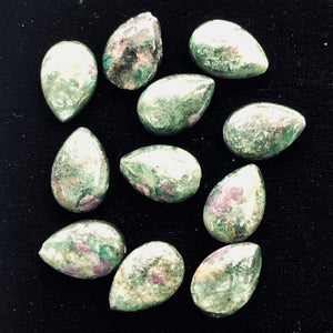 Rare Ruby Fuschite Teardrop Bead 7.5" Strand 9578HS