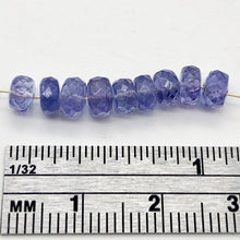 Load image into Gallery viewer, Tanzanite Faceted Roundel Beads | 4.5-5mm | Blue | 9 Bead(s)
