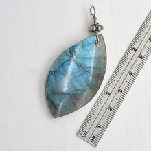 Load image into Gallery viewer, Labradorite Sterling Silver Drop Pendant | 2 1/4&quot; Long | Blue |
