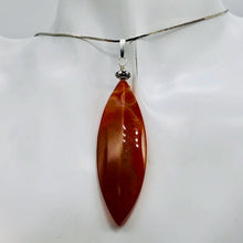 Load image into Gallery viewer, Sardonyx Sterling Silver Marquis Briolette Pendant | 2 3/4&quot; Long | Red | 1 ea |
