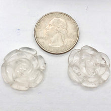 Load image into Gallery viewer, Bloomin&#39; 2 Carved Clear Quartz Rose Flower Beads 009290QZ - PremiumBead Alternate Image 9
