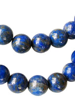 Load image into Gallery viewer, 5 Natural, Untreated Lapis 12mm Round Beads 10417
