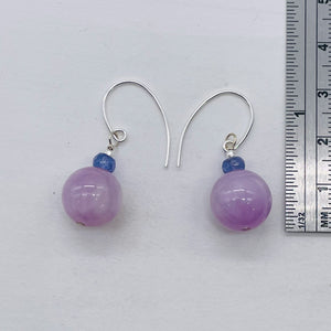 Kunzite Tanzanite Sterling Silver Drop Earrings | 1 1/4" | Lavender Blue |