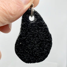 Load image into Gallery viewer, Meteorite Carved Sterling Silver Pendant | 1 Pendant | Black | 2 1/2&quot; Long |
