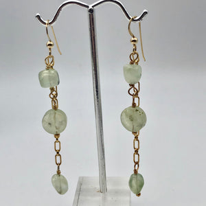 Dazzling Minty Green Natural Prehnite and 14Kgf Earrings - PremiumBead Alternate Image 5