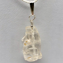 Load image into Gallery viewer, New Moon! Clear Quartz Wolf 925 Sterling Silver Pendant - PremiumBead Alternate Image 11
