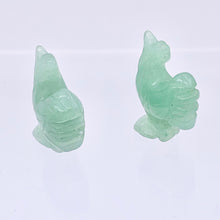 Load image into Gallery viewer, 2 Cute Carved Aventurine Rooster Beads | 21x15x9mm | Green - PremiumBead Alternate Image 3
