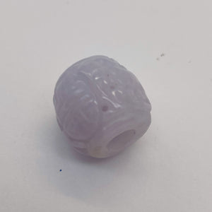 Jade AAA Carved Barrel Bead | 16x14mm | Lavender | 1 Bead |