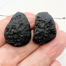 Load image into Gallery viewer, 2 Unique Pendant Size Black Meteor Fragments 15 grams | 29x22x9to 28x21x9mm | - PremiumBead Alternate Image 4
