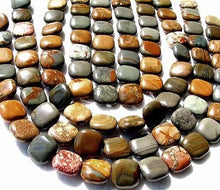 Load image into Gallery viewer, 3 Oregon Owyhee Jasper Square Coin Beads 8963 - PremiumBead Primary Image 1
