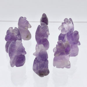 Howling New Moon 2 Carved Amethyst Wolf / Coyote Beads | 21x11x8mm | Purple - PremiumBead Alternate Image 8