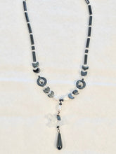 Load image into Gallery viewer, Hematite Freshwater Pearl Quartz and Silver Necklace 210656 - PremiumBead Alternate Image 4
