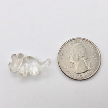 Load image into Gallery viewer, Dinosaur 2 Carved Quartz Triceratops Beads | 21.5x12x7.5mm | Clear - PremiumBead Alternate Image 5
