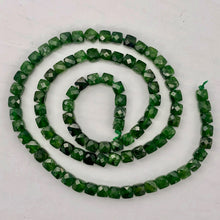 Load image into Gallery viewer, Chrome Diopside Cube Bead Strand | 4mm | Green | 95 Bead(s) |
