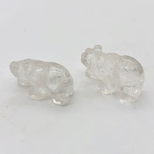 Load image into Gallery viewer, 2 Hand Carved Natural Quartz Bear Beads | 20x13x9.5mm | Clear - PremiumBead Alternate Image 3

