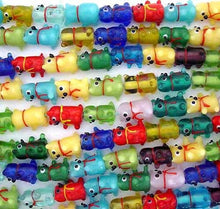 Load image into Gallery viewer, Adorable Lampwork Glass Teddy Bear Beads | 19x16x13 | Bear | 5beads | - PremiumBead Alternate Image 2
