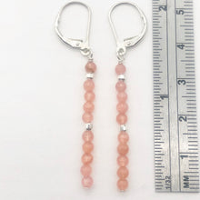 Load image into Gallery viewer, Stiletto Gem Quality Rhodochrosite Drop Silver Lever Back Earrings - PremiumBead Primary Image 1
