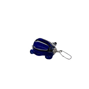 Lampwork Frog Sterling Silver Frog | 1" Long | Navy Blue | 1 Pendant