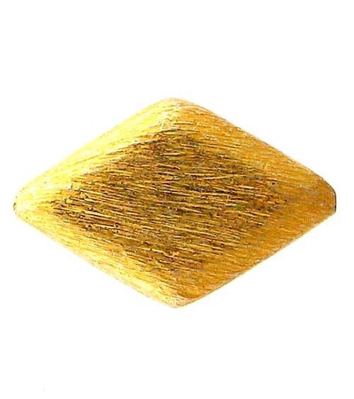 1 Designer Brushed 22K Vermeil 15x10mm Diamond Bead 9086 - PremiumBead Primary Image 1