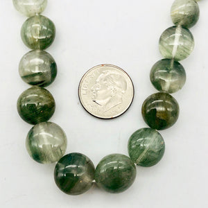 Natural graduated Green Rutilated Quartz bead strand - PremiumBead Alternate Image 2