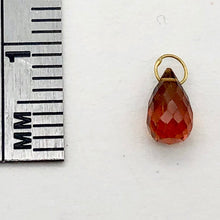 Load image into Gallery viewer, .85cts Orange Sapphire 18K Briolette Bead Pendant | 6.5x4mm |
