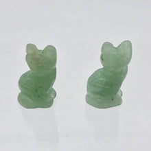Load image into Gallery viewer, Adorable! 2 Aventurine Sitting Carved Cat Beads | 21x12x8mm | Green - PremiumBead Alternate Image 9
