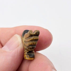 Lovely Hand Carved Tiger's Eye Dove Bird Figurine | 25.5x18x7 | Golden - PremiumBead Alternate Image 6