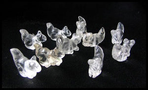 Charming 2 Quartz Carved Squirrel Beads | 22x15x10mm | Clear - PremiumBead Alternate Image 2