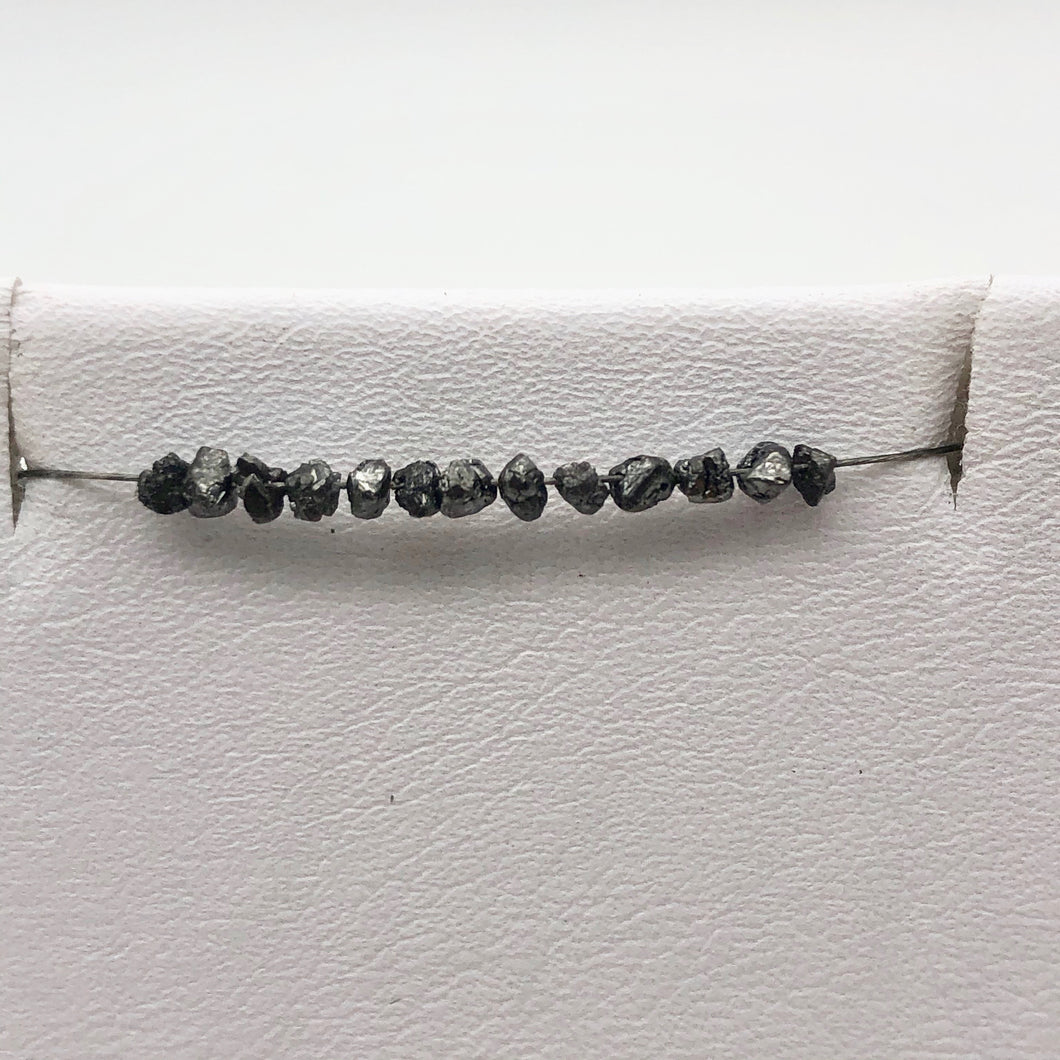 Natural Black Druzy Diamond Beads | 13 Beads | approx. 1