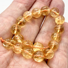 Load image into Gallery viewer, Citrine Round Stone Strand| 10mm | Gold | 37 Bead(s)
