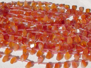 2 Red Chalcedony Fancy Faceted Briolette Beads 005212 - PremiumBead Alternate Image 2