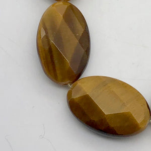 Exotic Perfectly Faceted Tigereye Half-Strand | 24x15x7 | Golden | Oval | 8 bds| - PremiumBead Alternate Image 6
