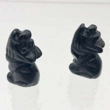 Load image into Gallery viewer, Howling New Moon Carved ObsidianWolf/Coyote Figurine - PremiumBead Alternate Image 7

