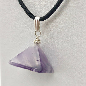 Contemplation Amethyst Pyramid Sterling Silver Pendant | 1 3/8" Long |Purple | - PremiumBead Alternate Image 10