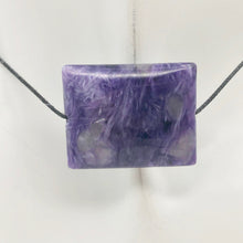 Load image into Gallery viewer, 32cts of Rare Rectangular Pillow Charoite Bead | 1 Beads | 24x19x7mm | 10872E - PremiumBead Alternate Image 4
