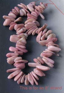 Pretty Pink Peruvian Opal Briolette Bead 8 inchStrand 10505 - PremiumBead Alternate Image 2