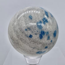Load image into Gallery viewer, K2 Stone Meditation Scrying Sphere | 3&quot; | White Blue | 1 Display Sphere |
