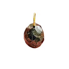 Load image into Gallery viewer, Natural .77cts Black Red Diamond 18K Pendant Bead | 5x4mm diamond; 3mm loop |

