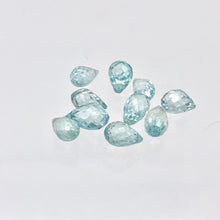 Load image into Gallery viewer, Pair (2) Rare Natural Light Blue Zircon Faceted 7.5x5-6x4mm Briolette Beads 4881 - PremiumBead Alternate Image 6
